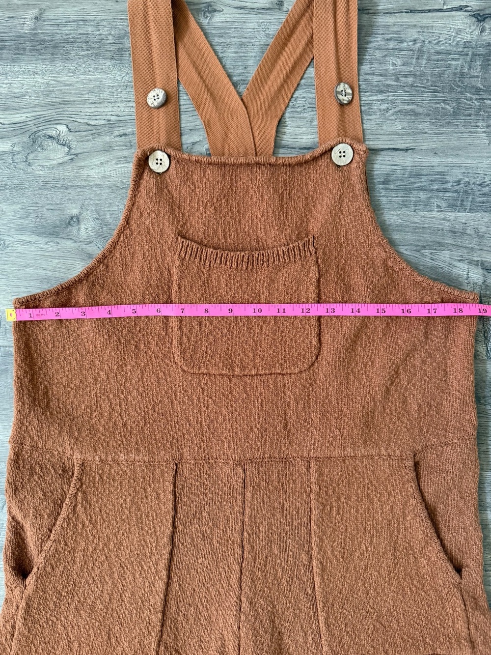 Bohme Womens Textured Knit Overall Romper Shortalls Size S Rust Brown Boho - Picture 6 of 8